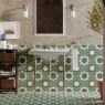 Bathroom with Izmir Olive Satin 33x33 (Box 1m2)
