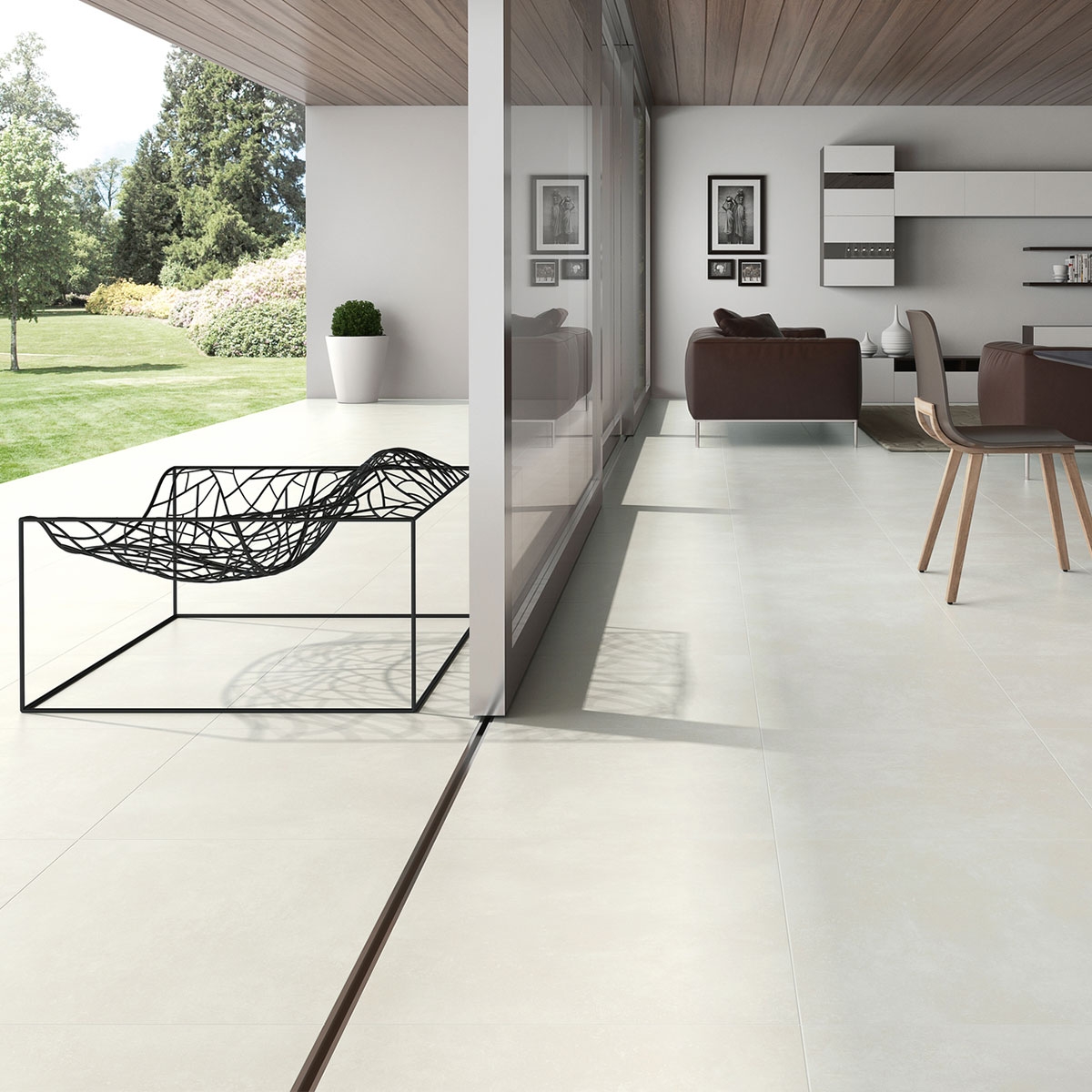 Indoor and outdoor with Zeus Bone Non-slip flooring 60x60