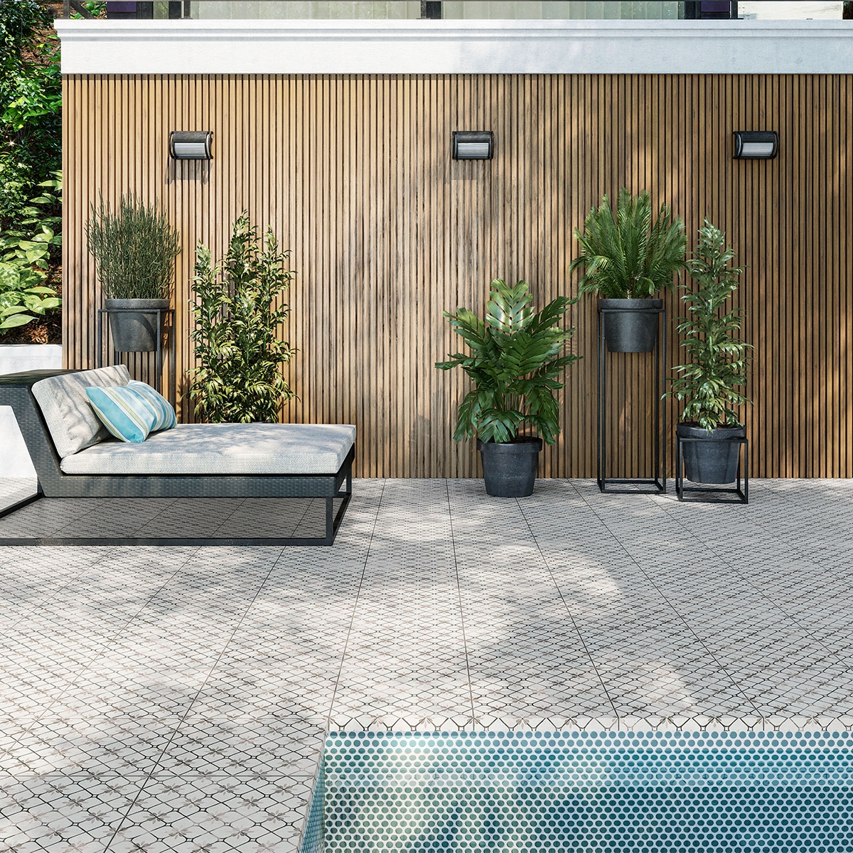 Ambiente con Venice Smoke Mate Antideslizante 32.9x32.9