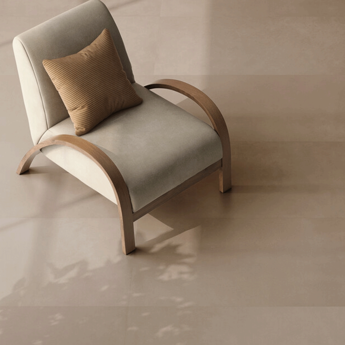 Interior con pavimento Newclay Cotto 60x120