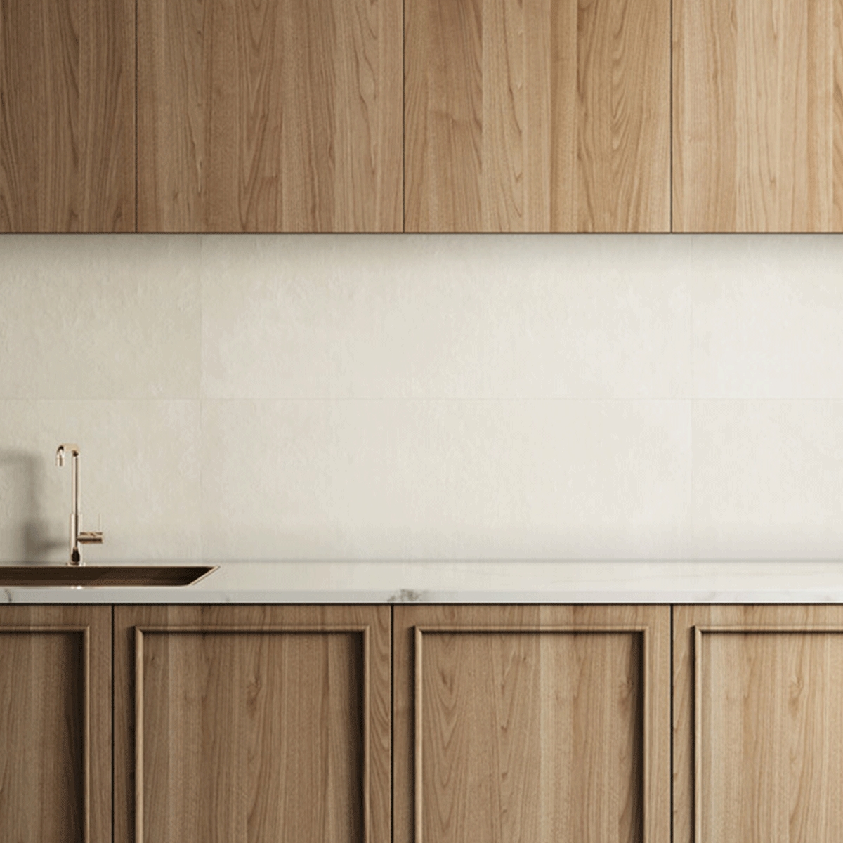 Interior con revestimiento Newclay Sand 40x120