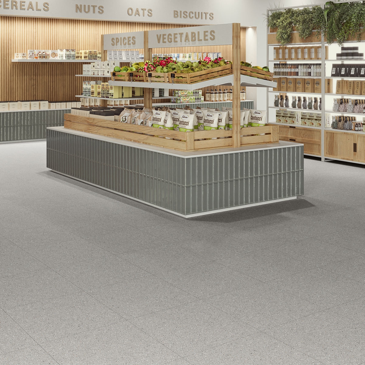 Interior with pavement Area Max Gray 60x60