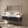 Bathroom with Arles Argile 30x90 cladding