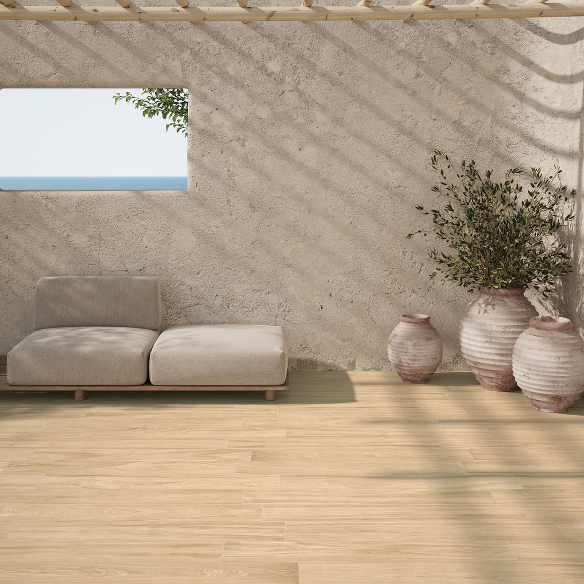 Bay Oak Rutschfester Holz-Imitationsboden 20x120