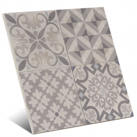 Skyros Deco Gris Satinado 44x44 (Caja 1.37m2)