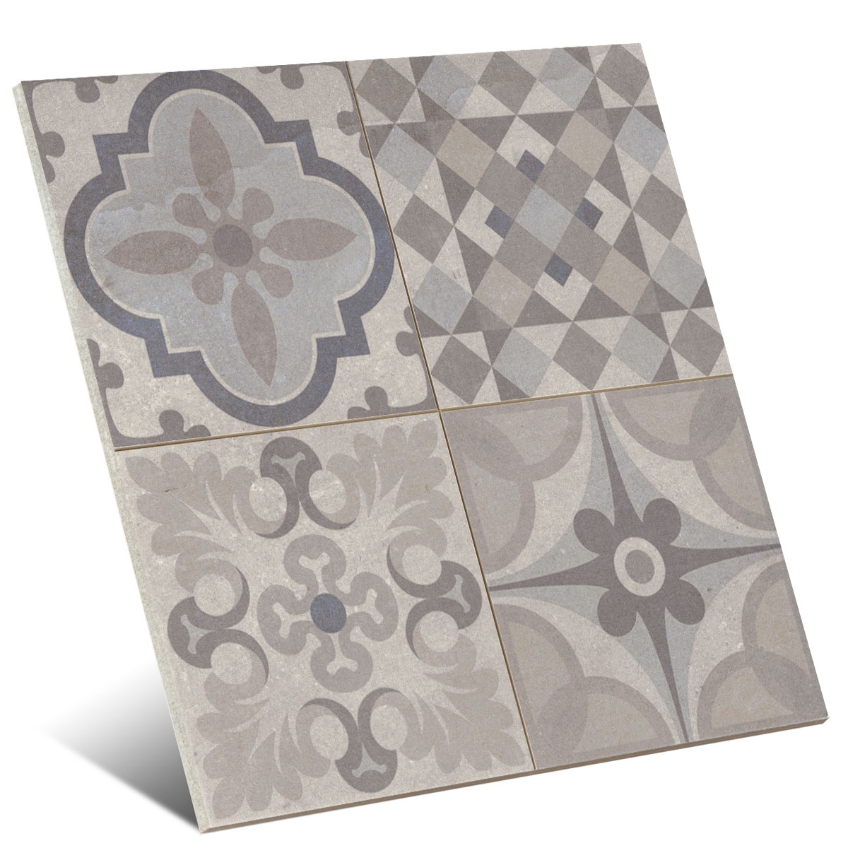 Skyros Deco Gris Satinado 44x44 (Caja 1.37m2) - 2