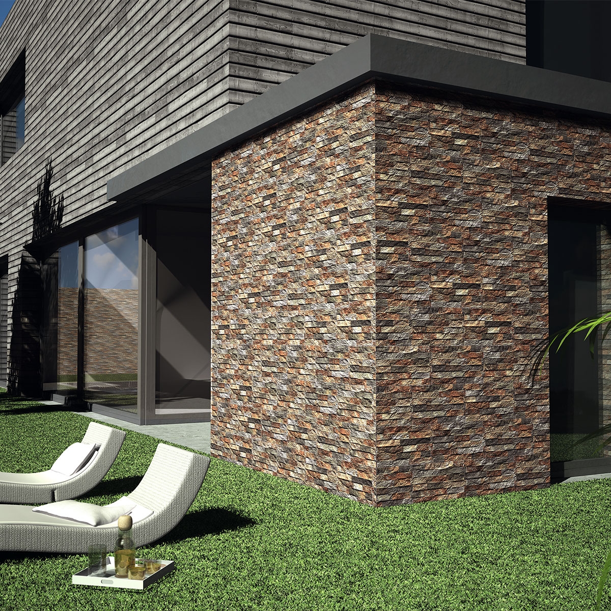 Exterior con Revestimiento Ribera Color 31x56