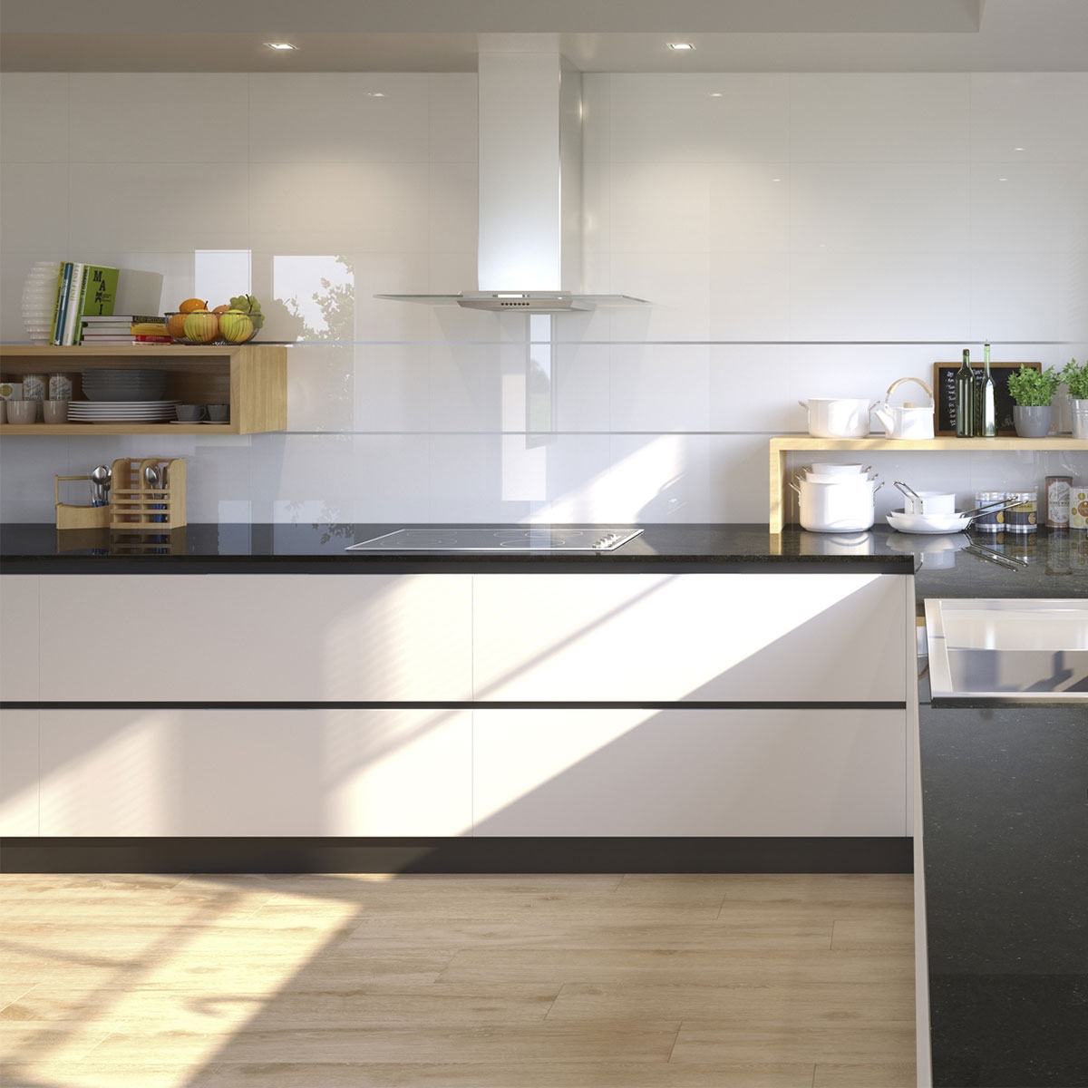 Interior com revestimento Baikal White 30x60