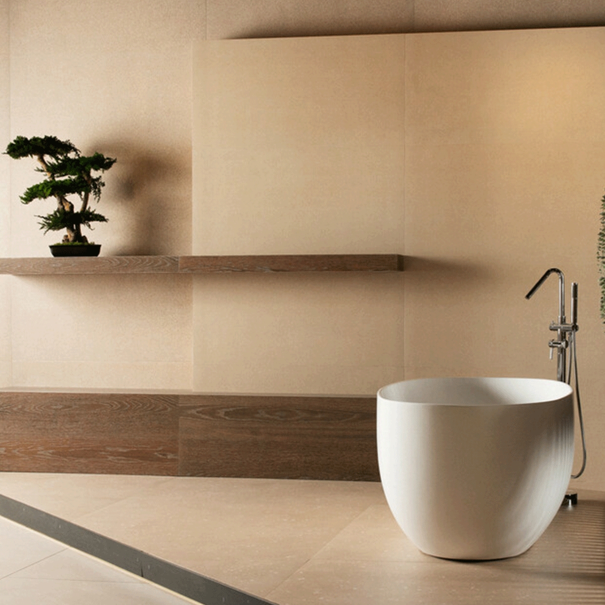 Badezimmer mit Santelmo Feingoldbeschichtung 60x120