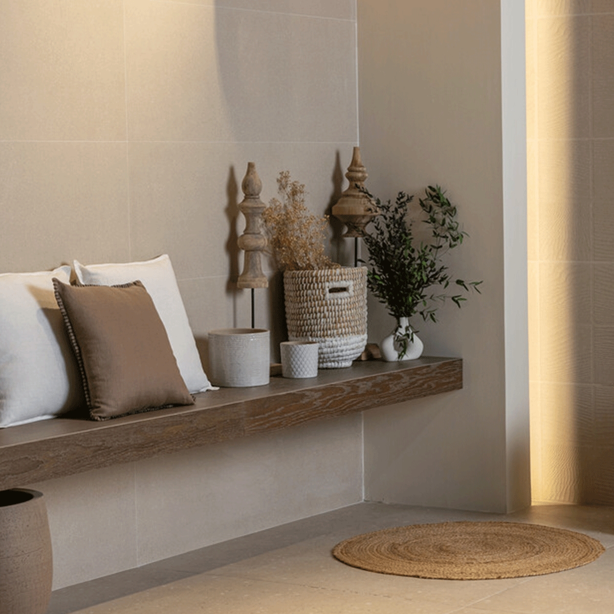 Innenraum mit Santelmo Fine Sand Boden 120x120