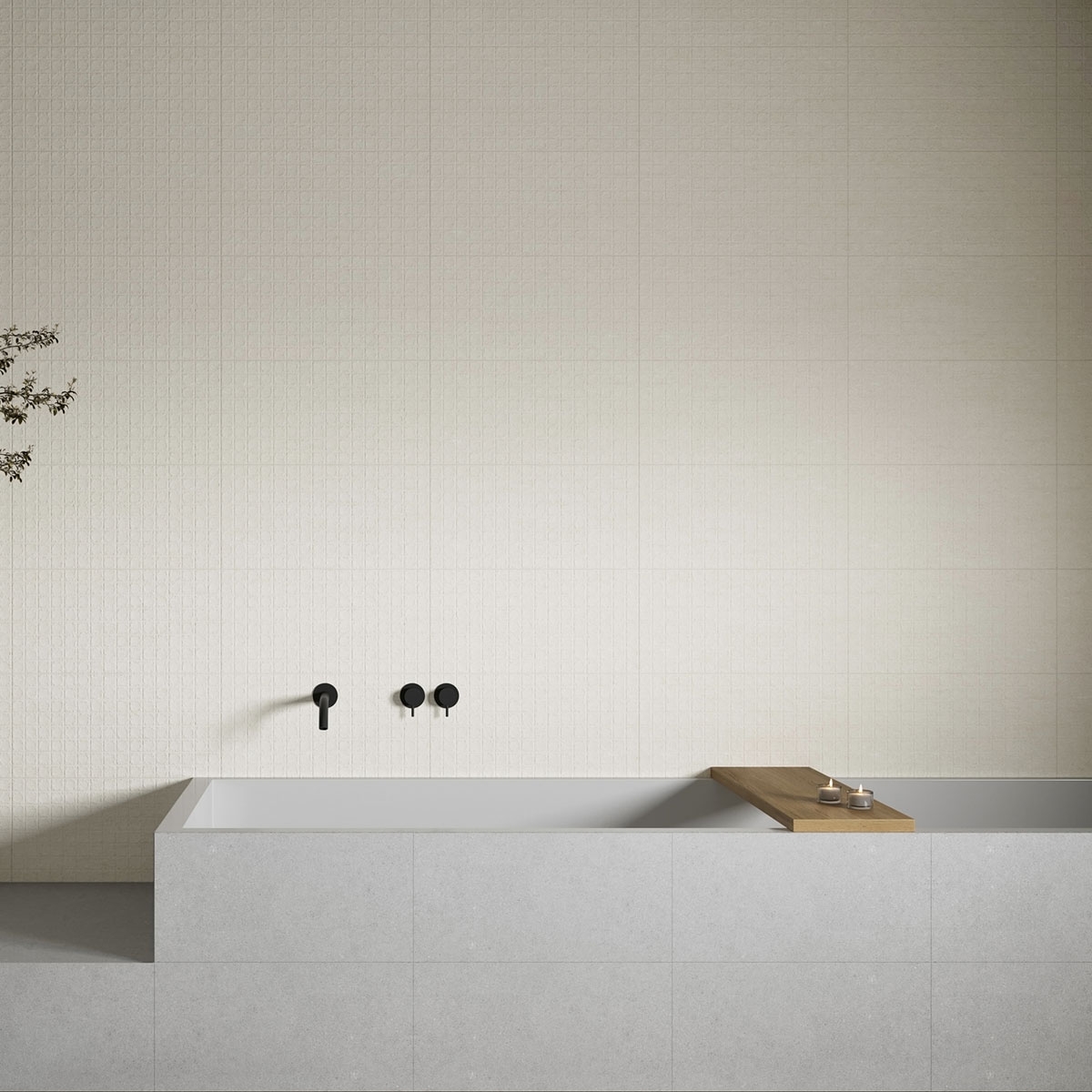 Badezimmer mit Khala-weißer Verkleidung 25x50