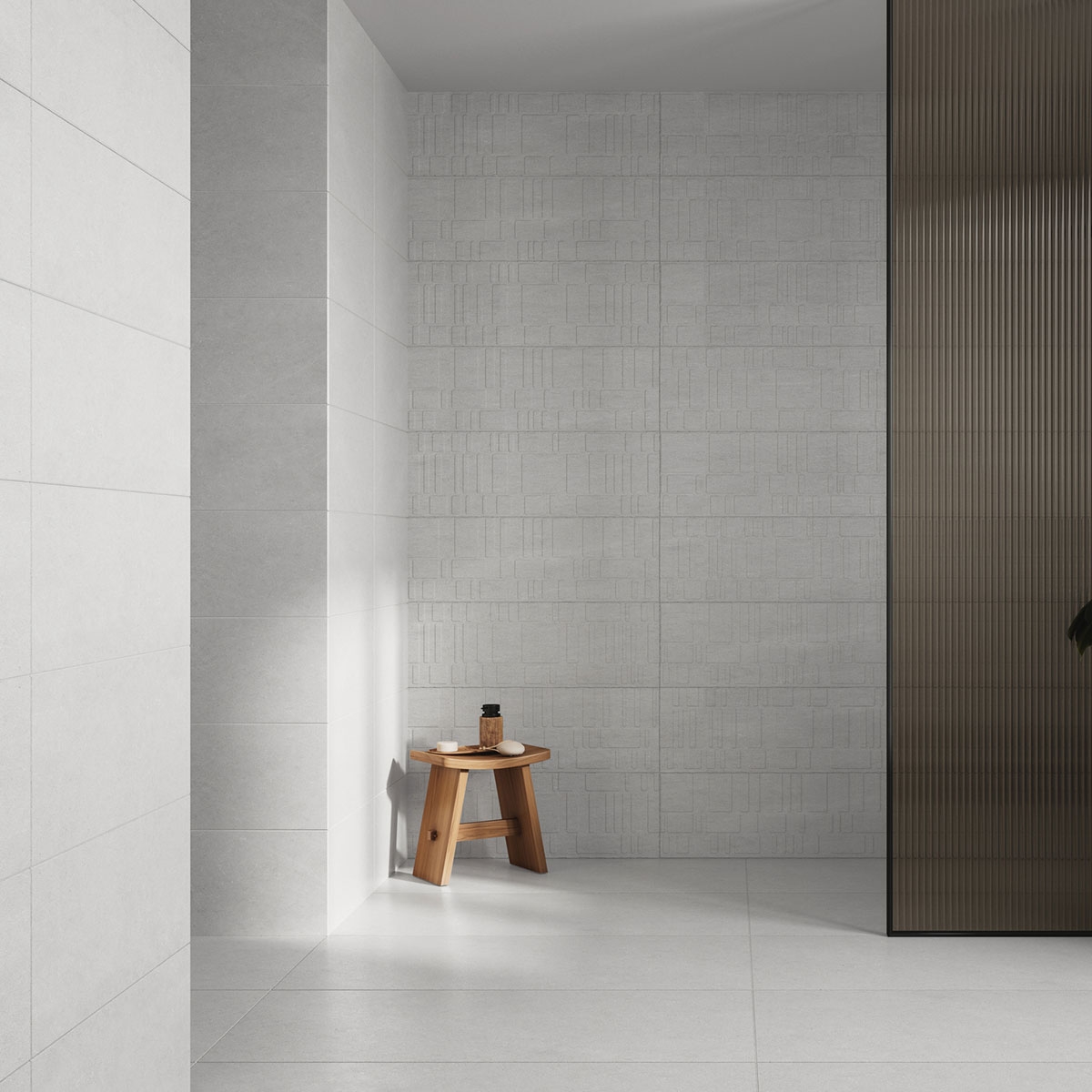 Interior com revestimento Khala White 30x90