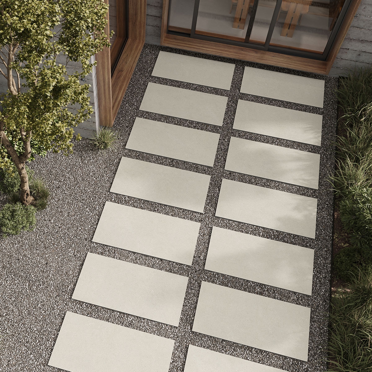 Außenansicht mit Boden Khala Extrem Cream Anti-Slip 60x120