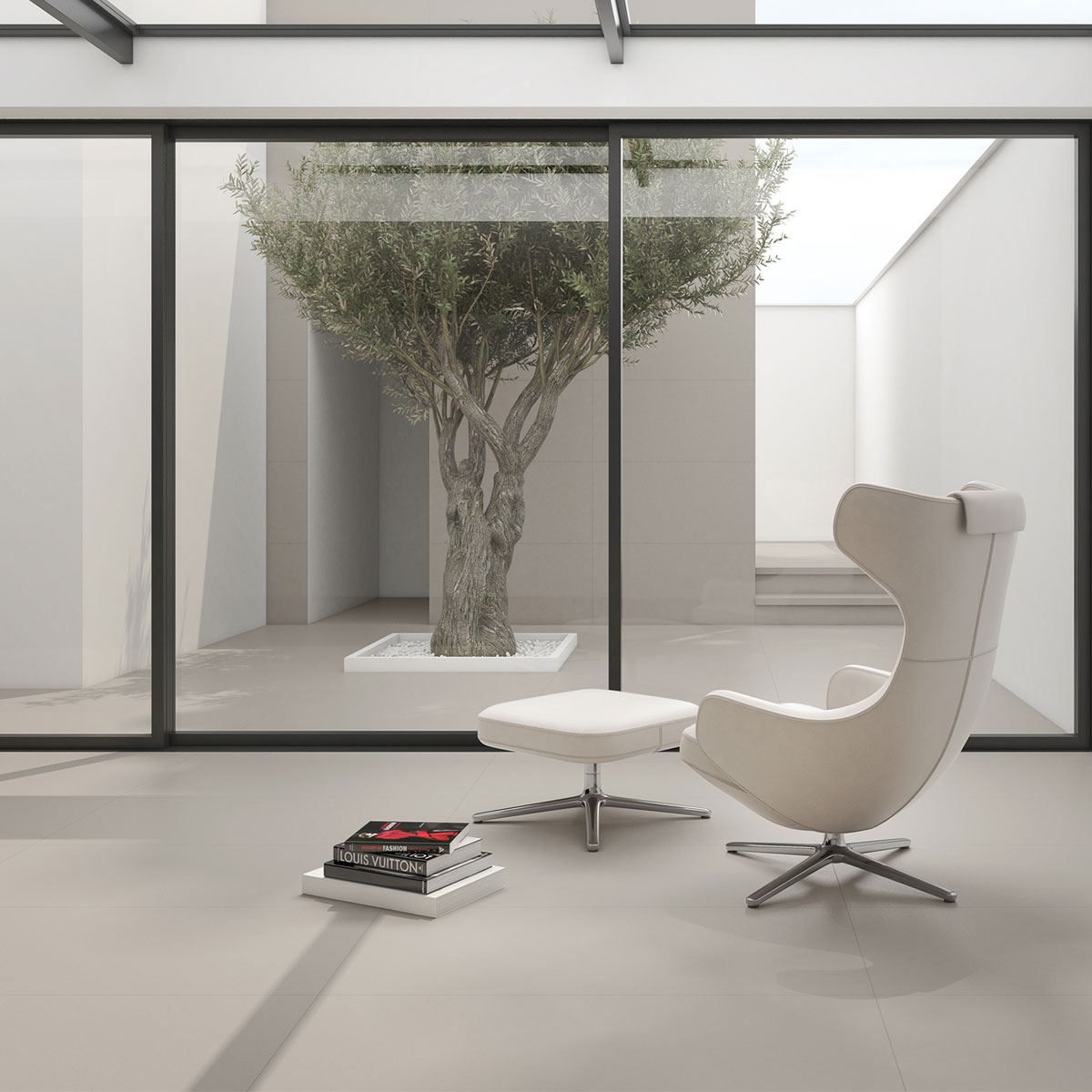 Pièce avec sol Carpenter Taupe 60x120