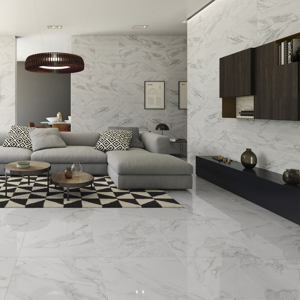 Intérieur avec Carrare Borded White 30x60