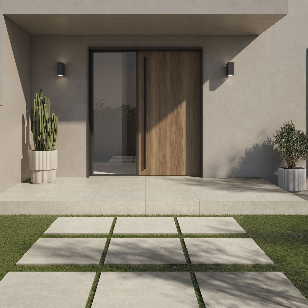 Exterior con pavimento Core Extrem Tortora Antideslizante 60x60