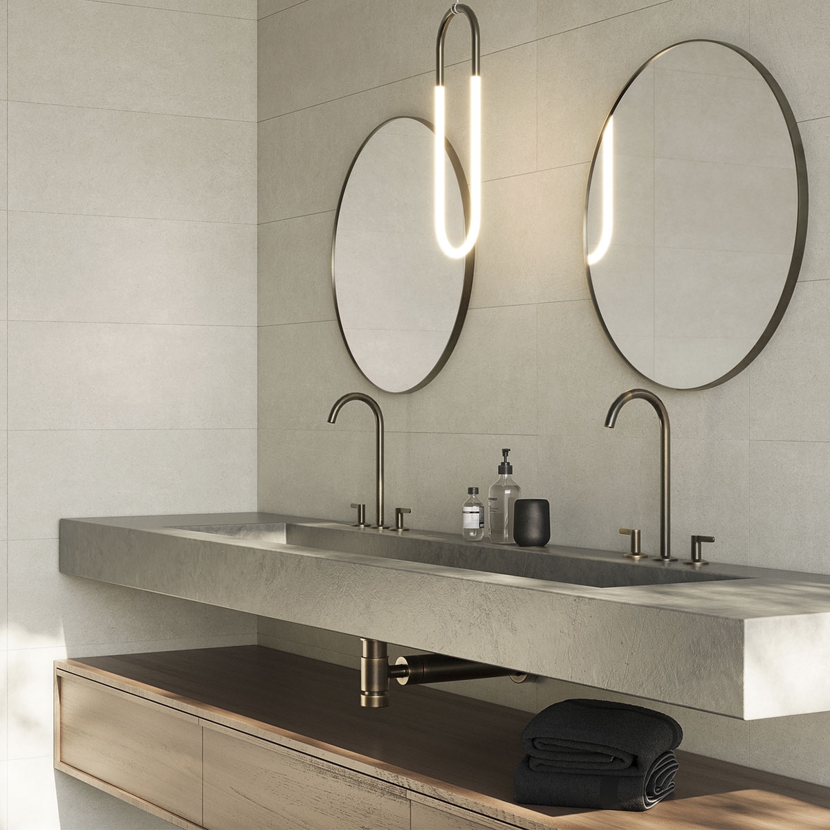 Bathroom with Core Snow coating 30x75