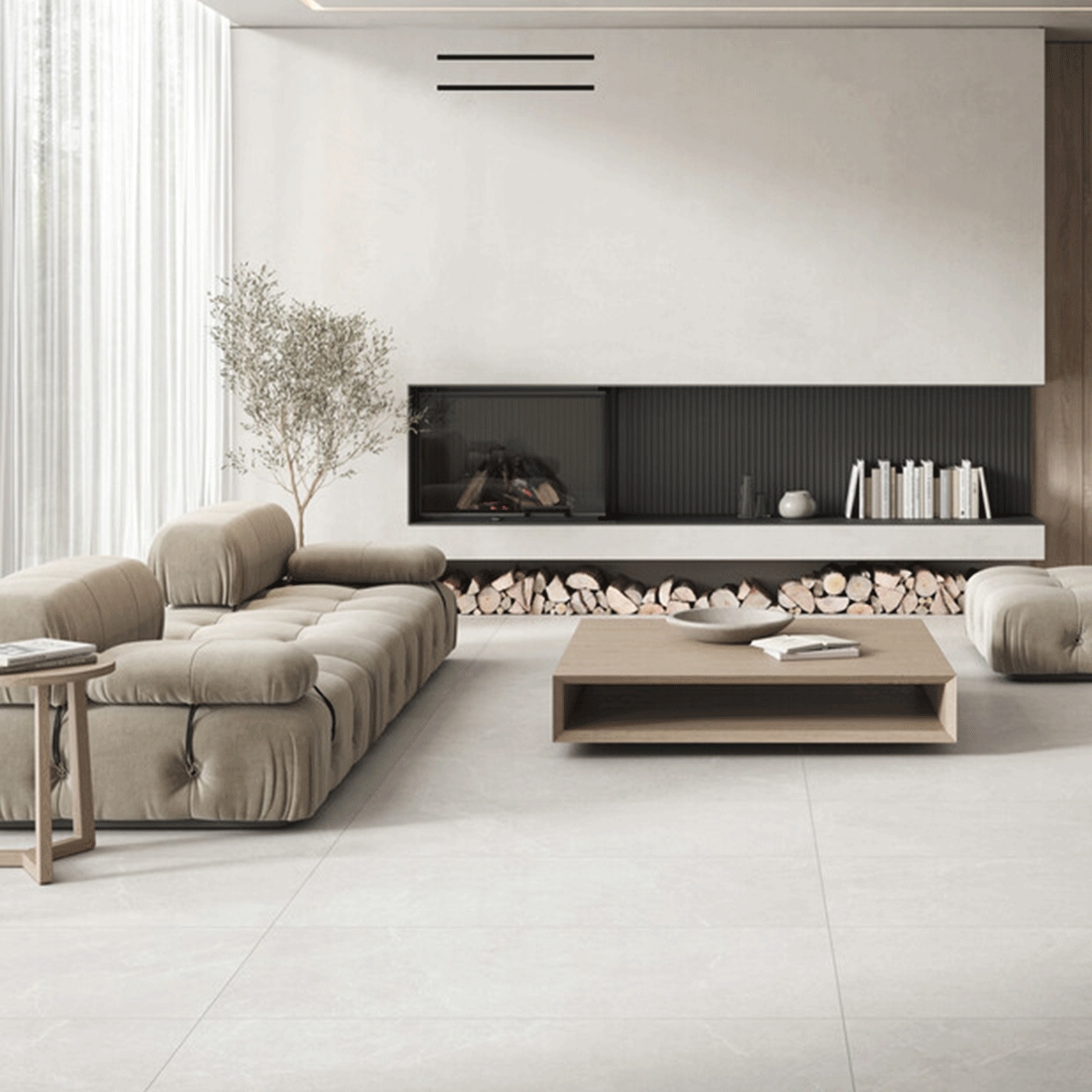 Interior with Storm White flooring 60x120