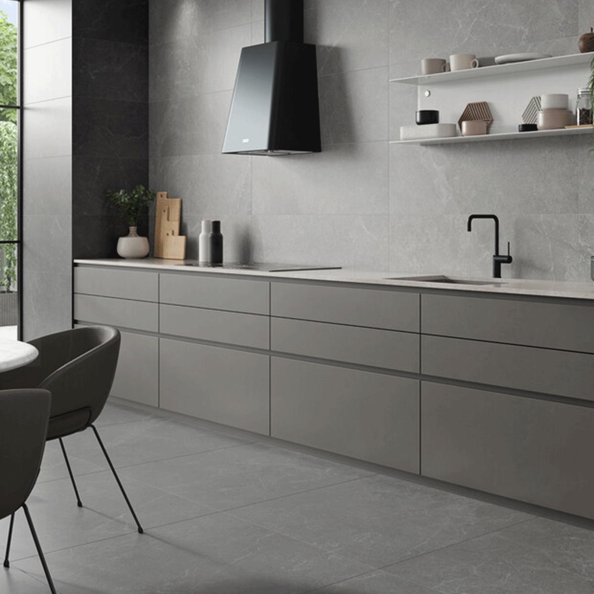 Intérieur avec sol Storm Cloud 90x90