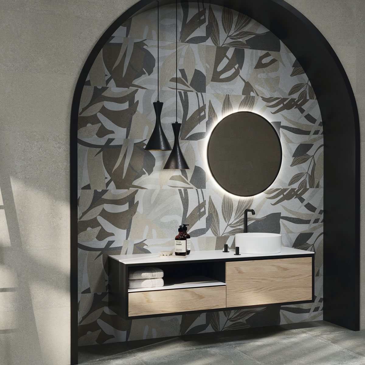 Baño con revestimiento Davenport Decor 40x120