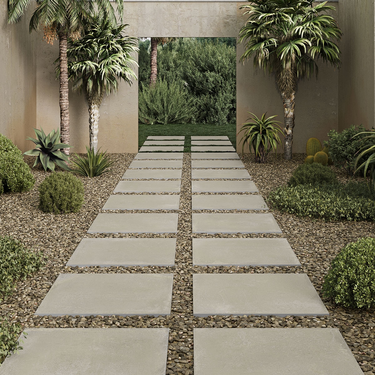 Exterior with Davenport Extrem Beige Non-slip flooring 90x90