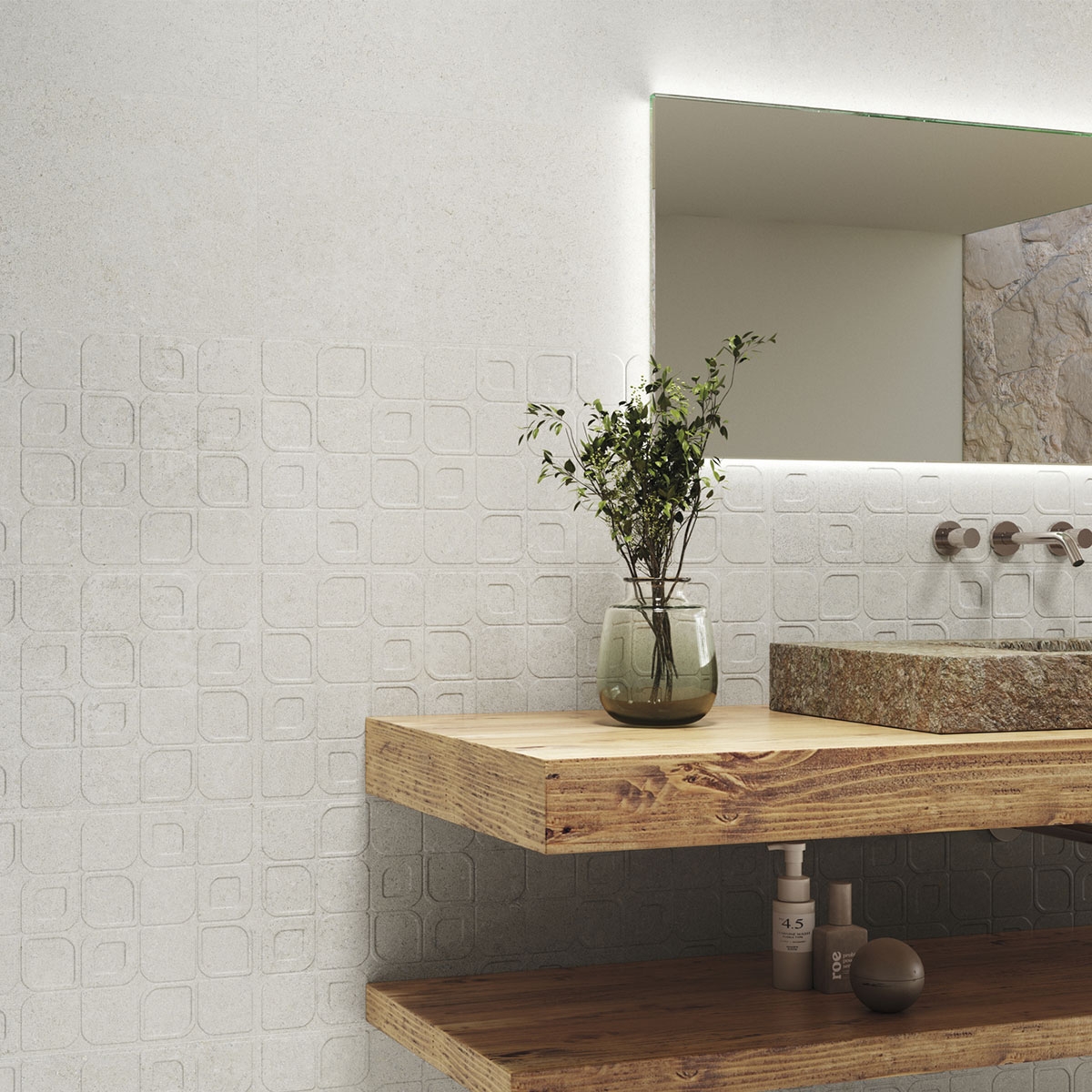 Bathroom with Davenport White cladding 30x75