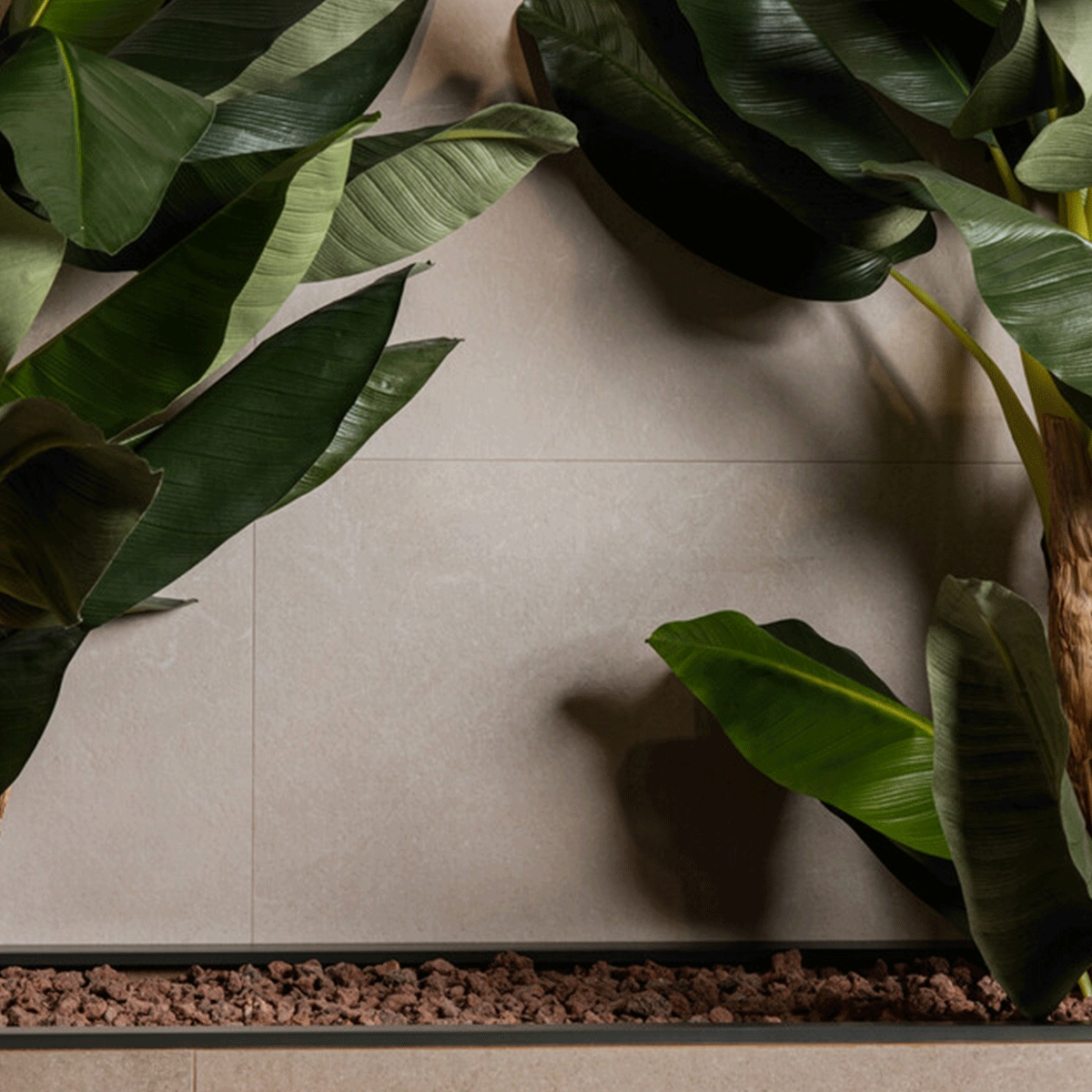 Exterior com revestimento Storm Cream 60x120