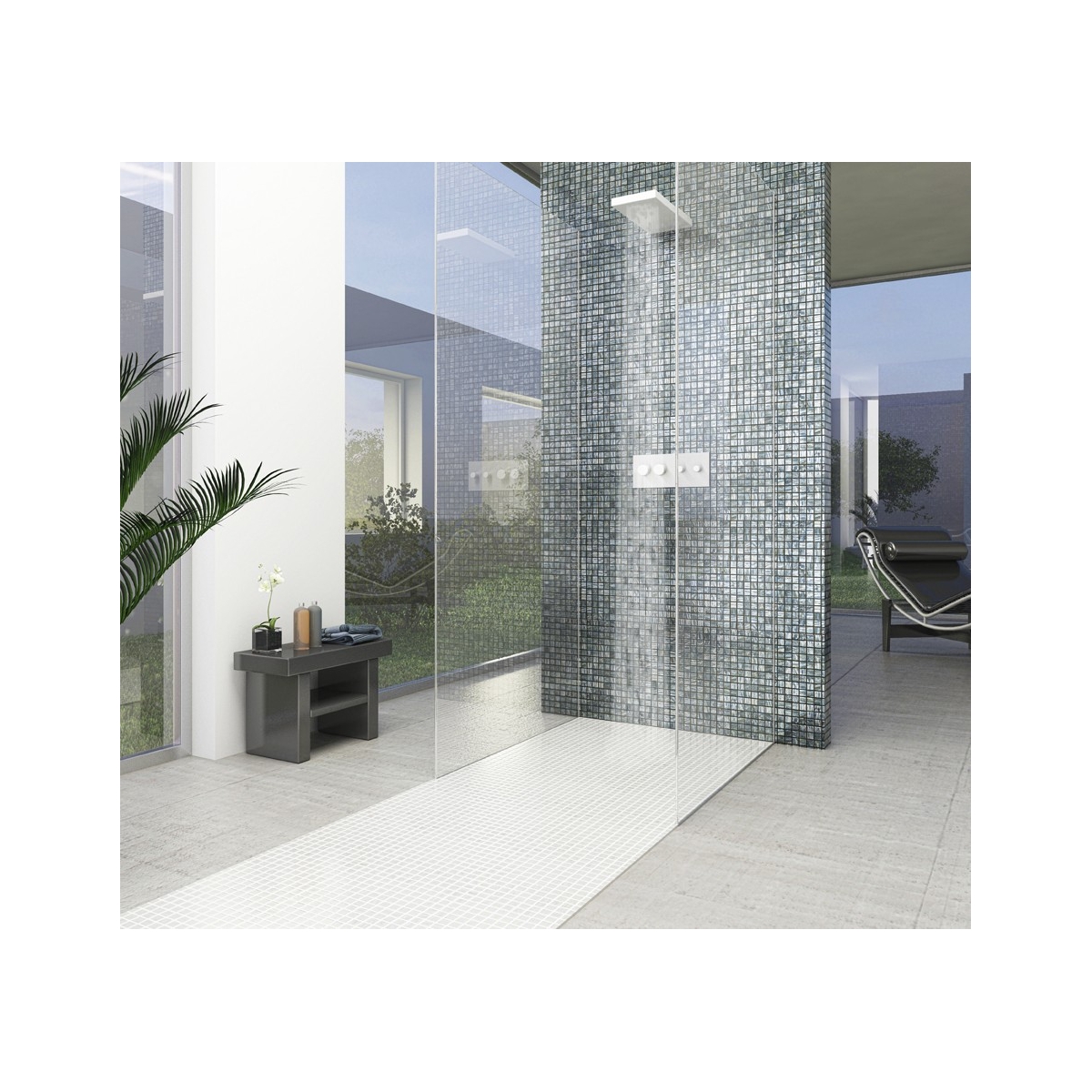 Revestimiento decorativo Moon Metalic para fachadas, cuarto de baño y piscinas