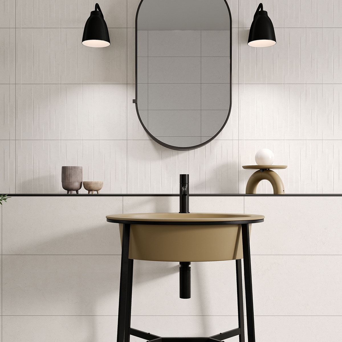 Bathroom with Dual White coating 30x60