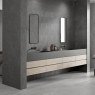 Baño con revestimiento Storm Blind Grey 40x120