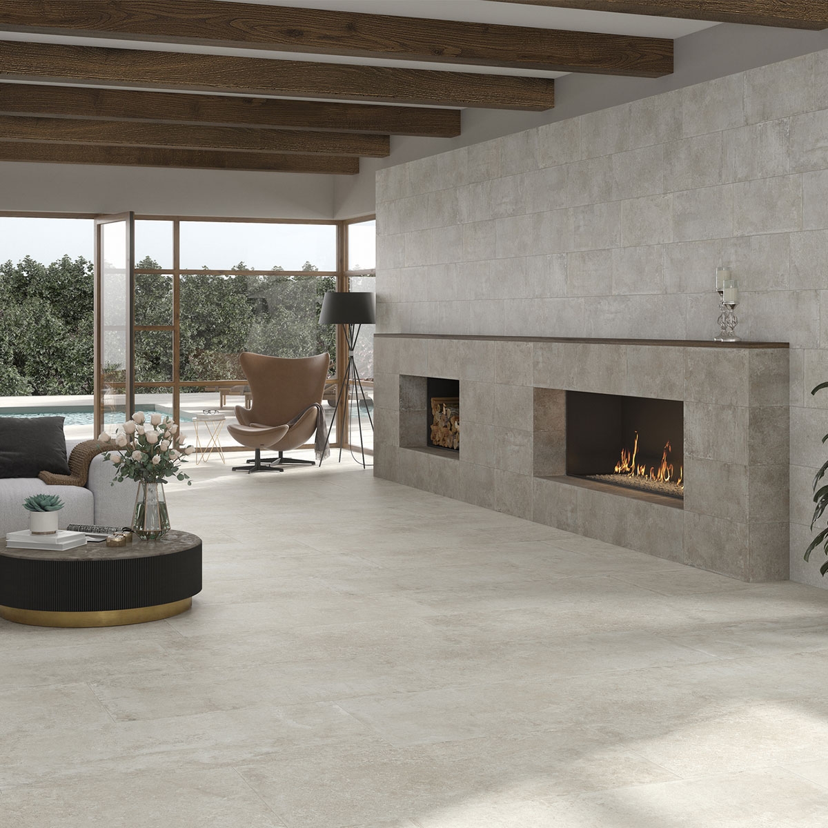 Intérieur avec sol en ivoire Etienne 60x120 (Boîte 1,44 m2)