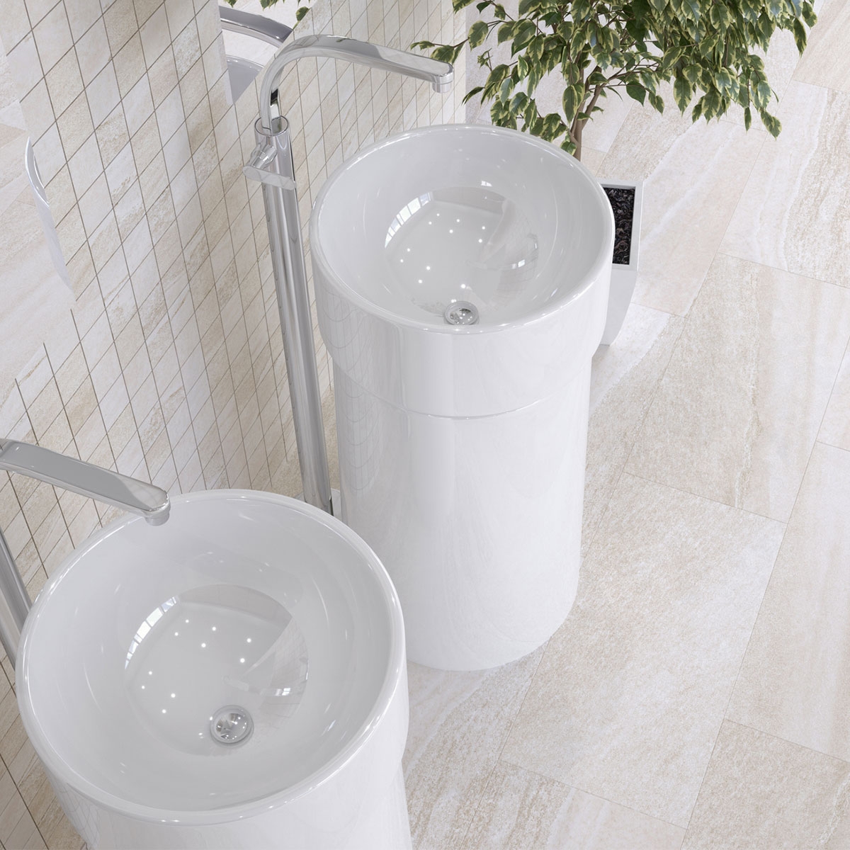 Bathroom with Falcon Beige flooring 30x60