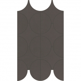 Mosaïque carbone Cementum Cerchi 23,8x41,4 (Boîte 0,34 m2)