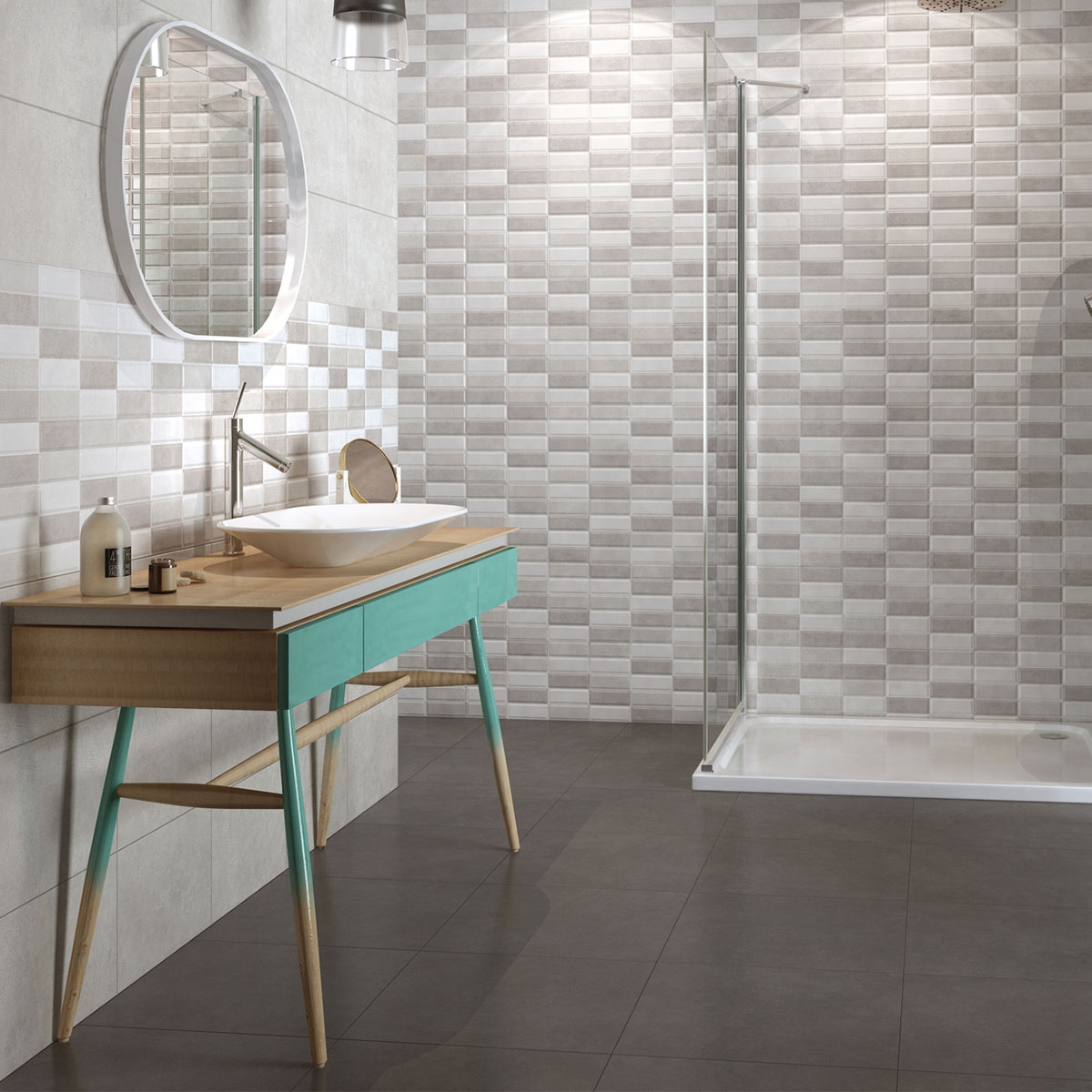 Baño con revestimiento Foster Light 25x75