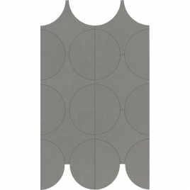 Cementum Mosaic Cerchi Lead 23.8x41.4 (Box 0.34 m2)