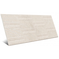 Fabula Wall Travertino Cross Struttura Gentle 3D Bianco 33x100 (Caja de 1,32m2)