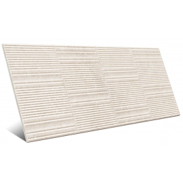 Foto de Fabula Wall Travertino Cross Struttura Gentle 3D Bianco 33x100 (Caja de 1,32m2)