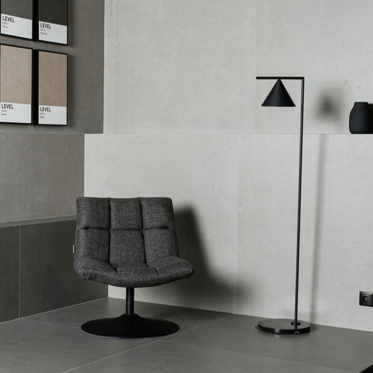 Innenraum mit Level Pearl 120x120 Beschichtung