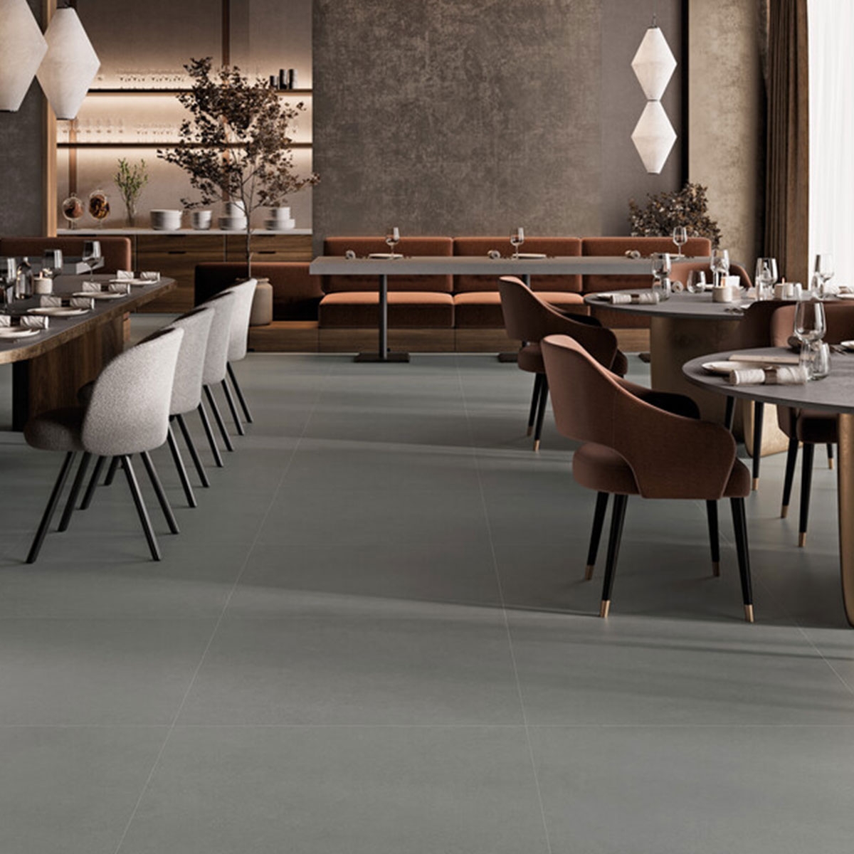 Interior com pavimento Level Med Lead 90x90