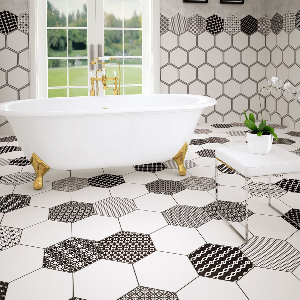 Baño con revestimiento Grazia Base 28,5x33 (Caja 1,00m2)