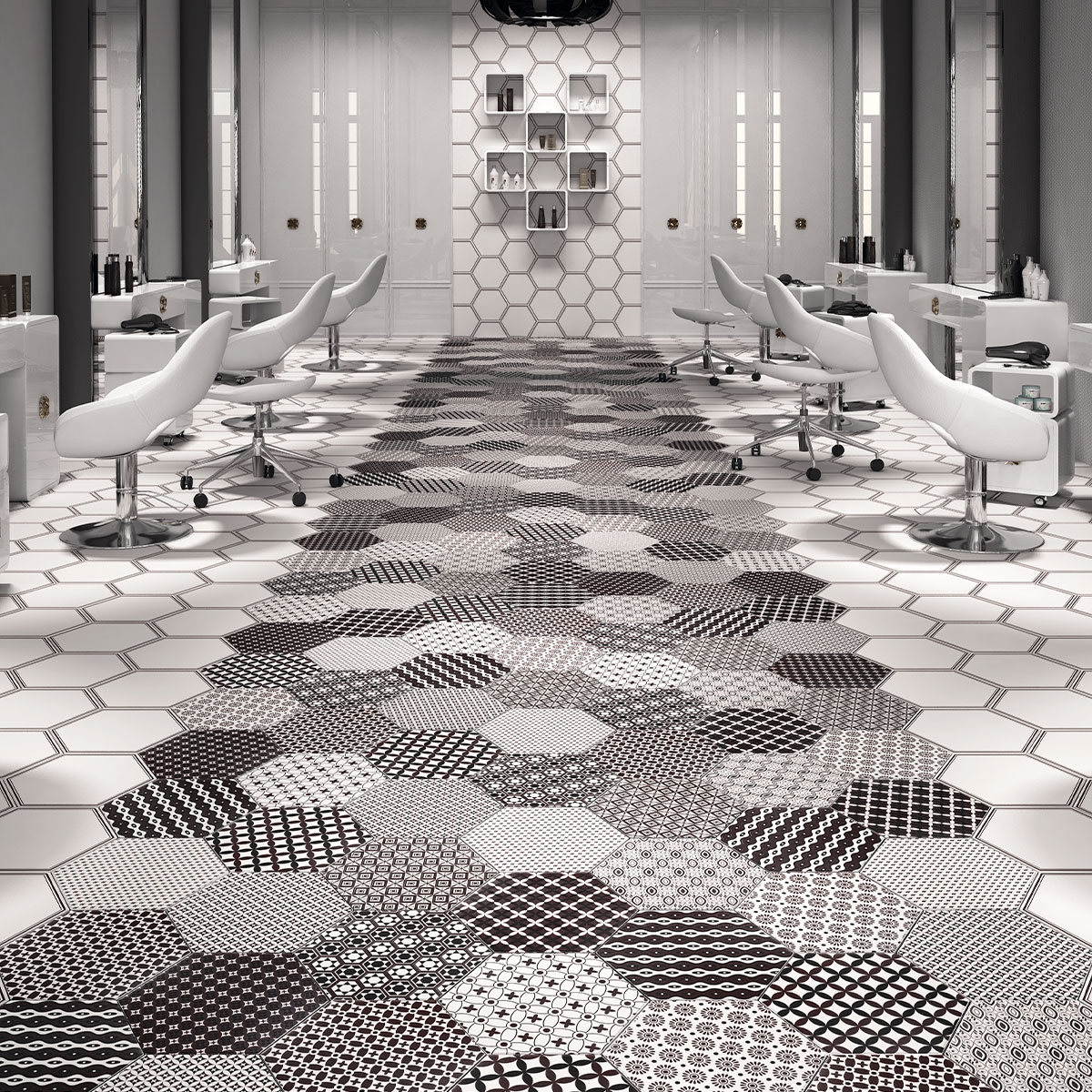 Interior with Grazia Deco flooring 28,5x33 (1,00m2)