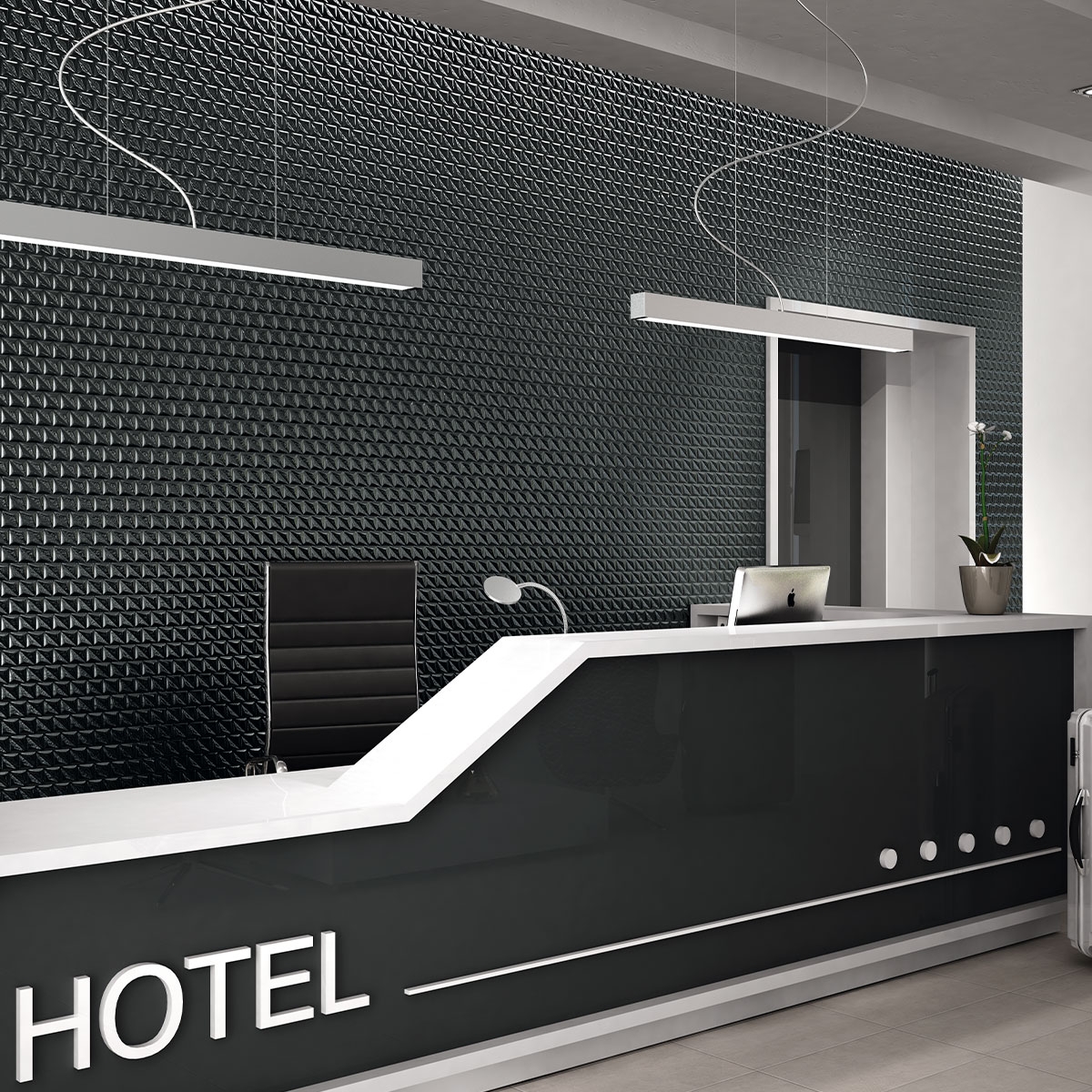 Reception with Luxor Anthracite Coating 31x56