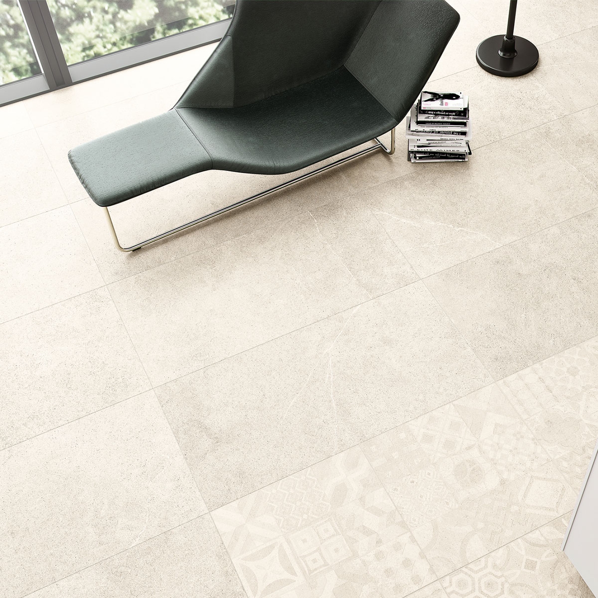 Interior com pavimento Hardy Decor Calm 60x60