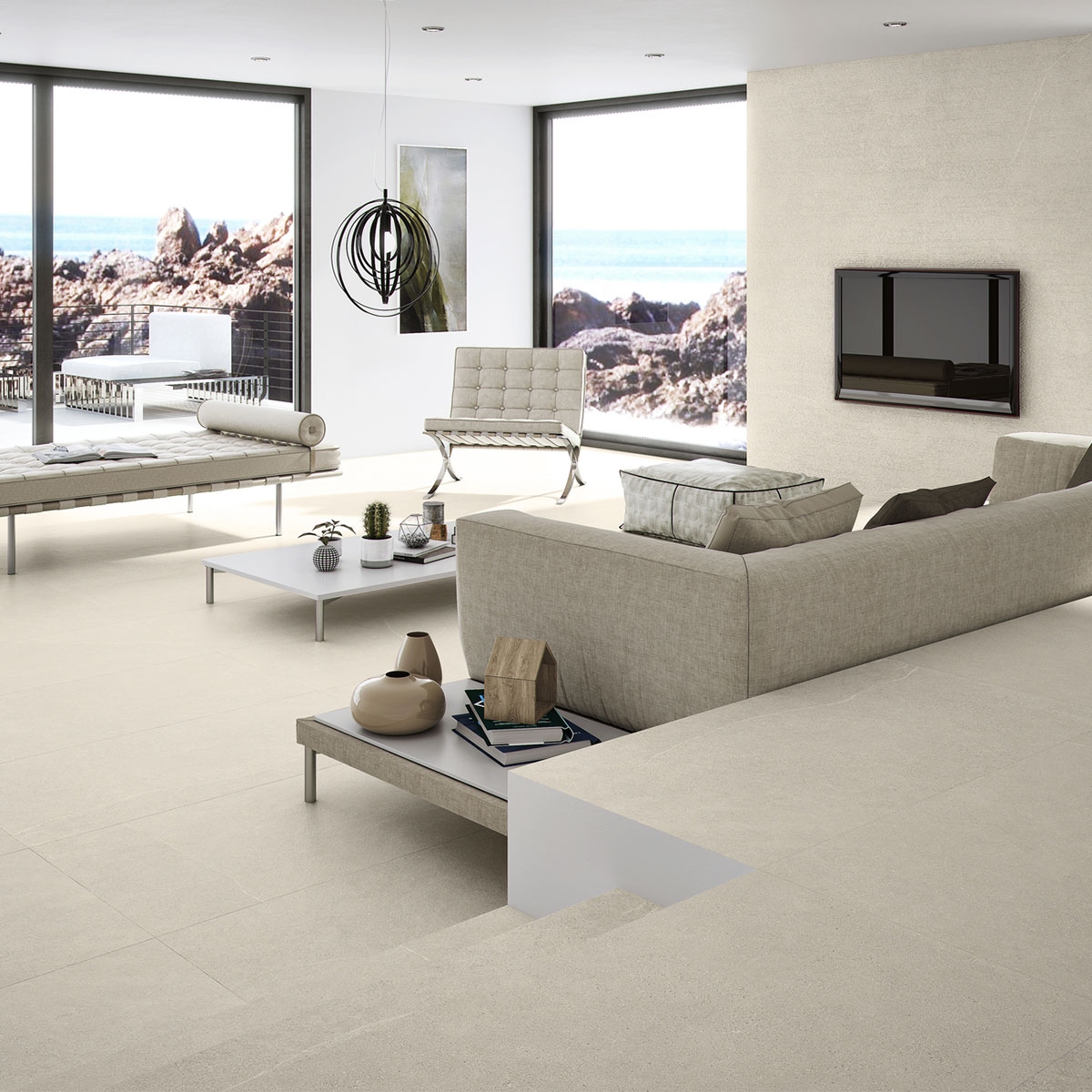 Intérieur avec revêtement Hardy White 40x120