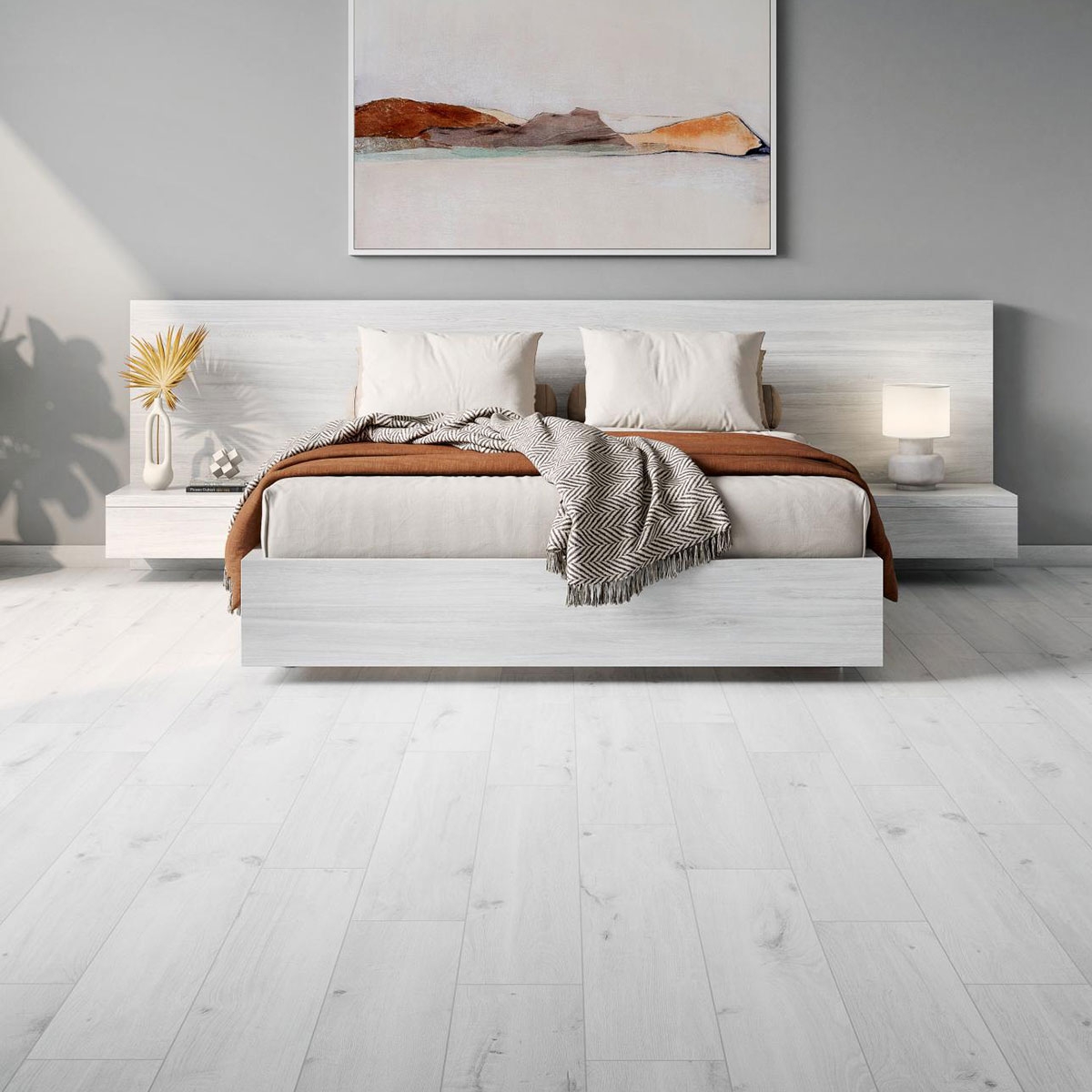 Intérieur avec sol Grove White 20x120