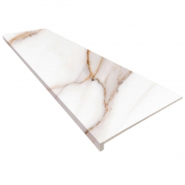 Straight Step 120 Marbles Calacatta Antideslizante 33x120x3 (Caixa 2 peças)