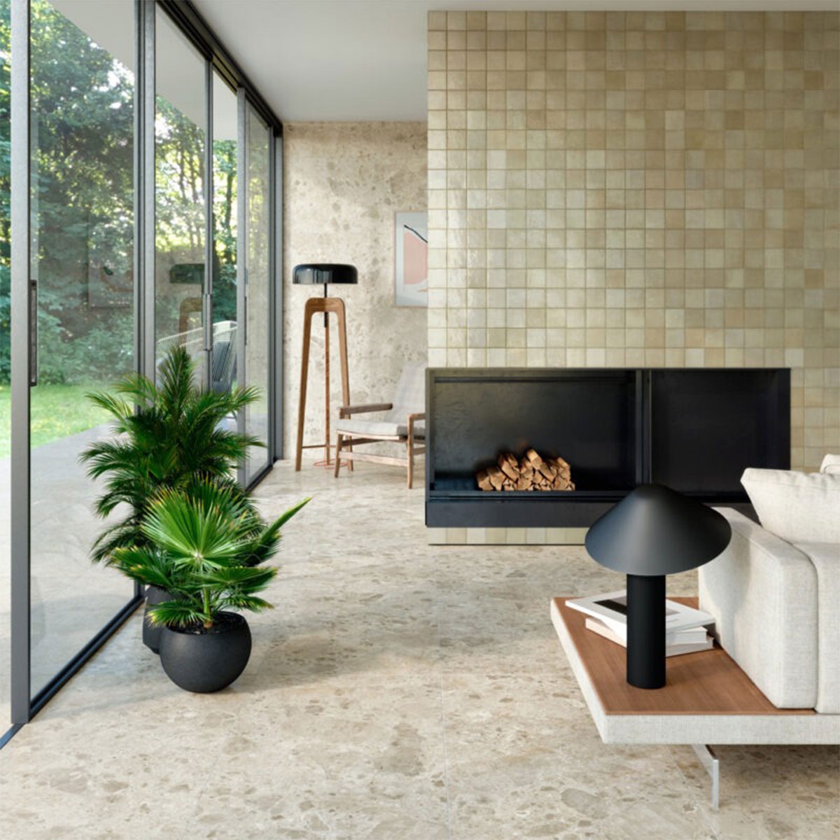 Intérieur avec sol beige Carácter Mix 60x120