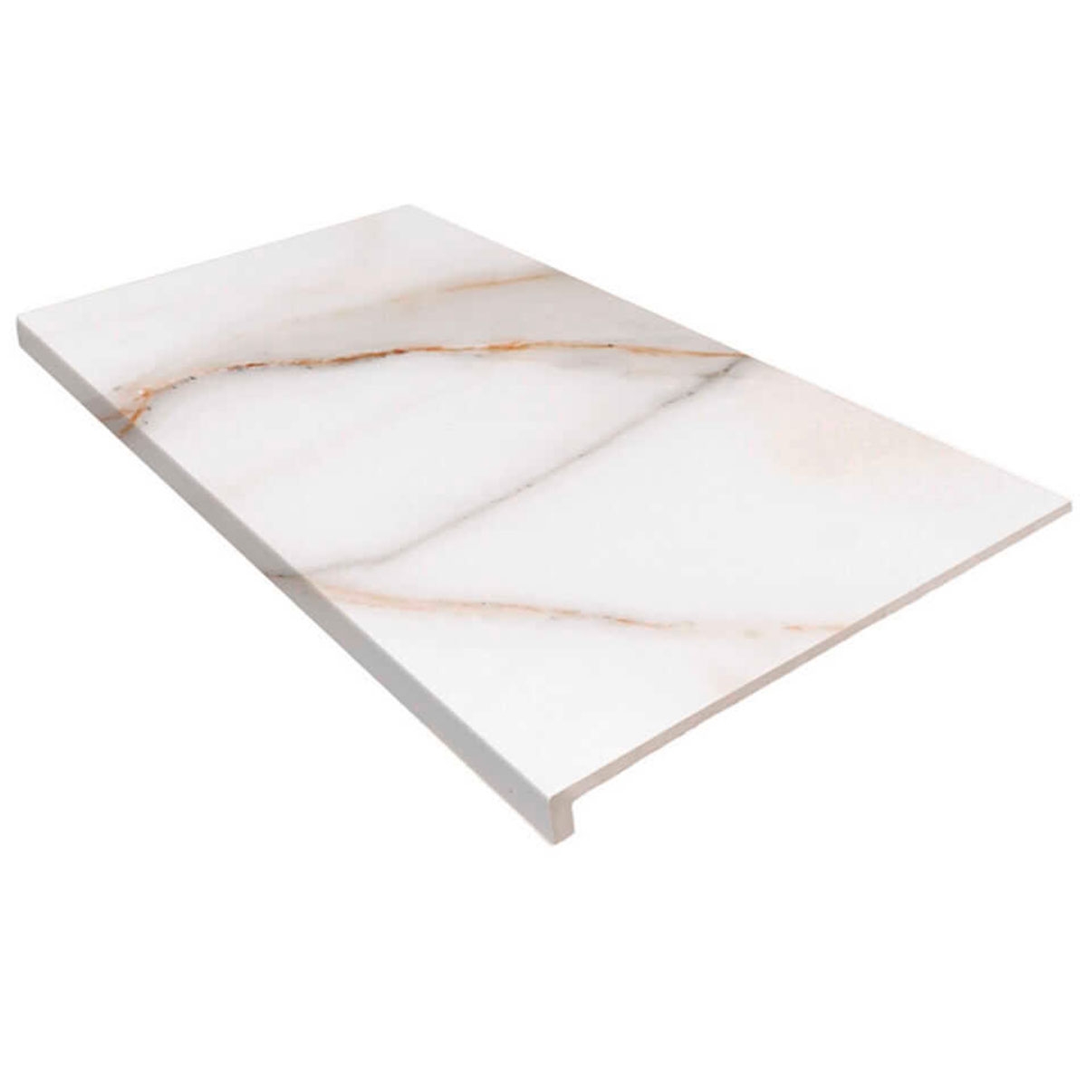 Straight Step 60 Marbles Calacatta Antiderrapantes 33x60x3 (Caixa 2 peças)