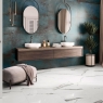 Baño con revestimiento Alloy Azzurro Lapatto 60x120