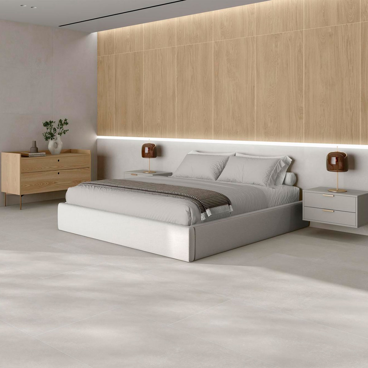 Interior with Astrale Beech coating 60x120